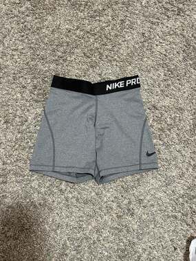 Nike Pro Dri-FIT Gray Spandex Compression Athletic Shorts Size L